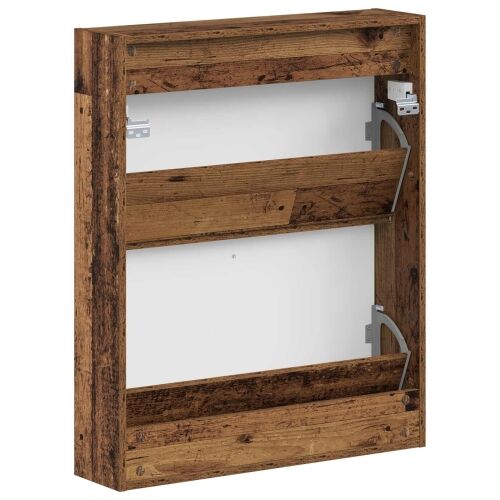Ormar za cipele na zidu BREDA 71 x 17 x 86 cm Konstruirano drvo - Staro drvo Cijena