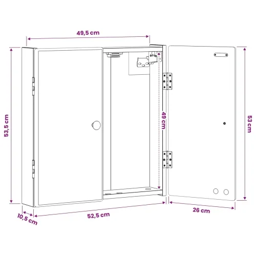 Kabinet za mete BREDA Hrast sonoma 52,5 x 10,5 x 53,5 cm - Hrast sonoma Cijena