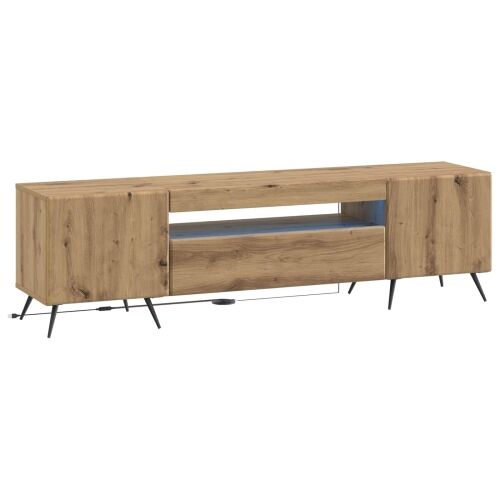 LED TV kabinet Hrast artisan Konstruirano drvo - Hrast artisan Cijena