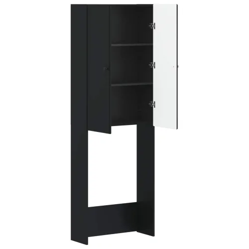 Kabinetska WC BREDA Crna 66 x 25,5 x 190 cm Konstruirano drvo - Crna Cijena