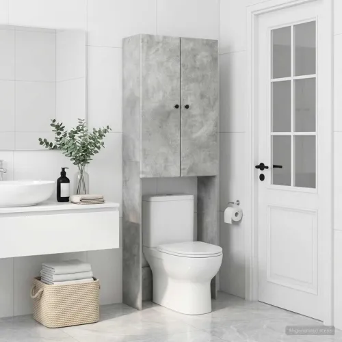 Kabinetska WC BREDA Betonska siva 66 x 25,5 x 190 cm - Betonska siva Cijena
