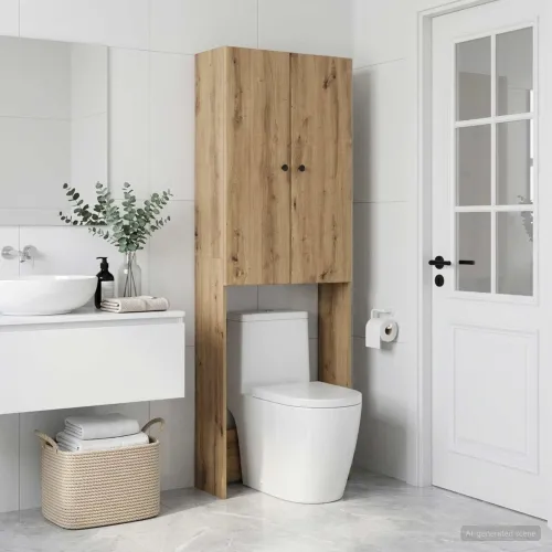 Kabinetska WC BREDA Hrast artisan 66 x 25,5 x 190 cm - Hrast artisan Cijena