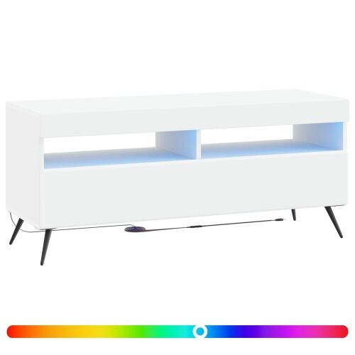 LED TV kabinet Bijela Konstruirano drvo - Bijela Cijena