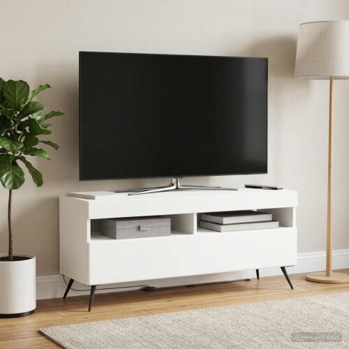 LED TV kabinet Bijela Konstruirano drvo - Bijela Cijena