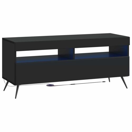 LED TV kabinet Crna Konstruirano drvo - Crna Cijena