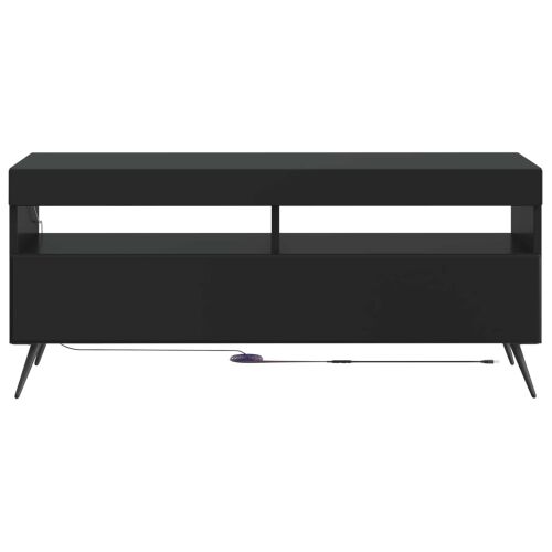 LED TV kabinet Crna Konstruirano drvo - Crna Cijena