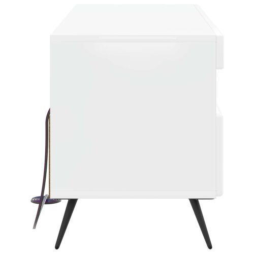 LED TV kabinet Bijela visokog sjaja Konstruirano drvo - Bijela visokog sjaja Cijena