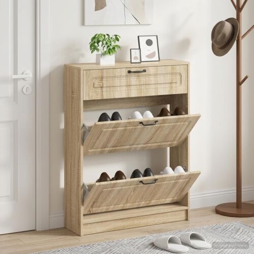 Ormar za cipele UTRECHT 78 x 24 x 100 cm Konstruirano drvo - Hrast sonoma Cijena