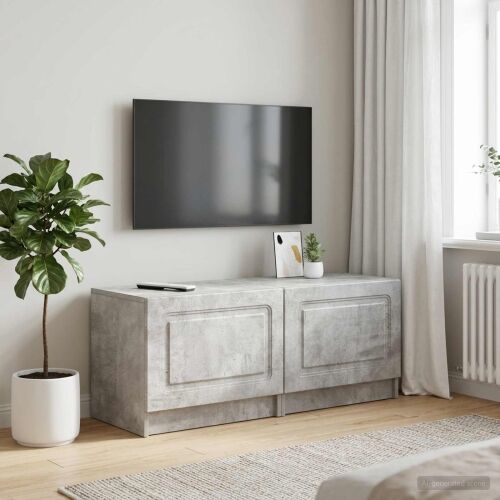 TV ormar Betonska siva Konstruirano drvo - Betonska siva Cijena