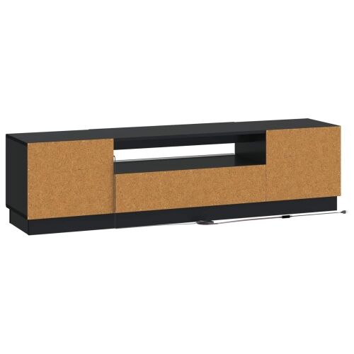 LED TV kabinet Crna Konstruirano drvo - Crna Cijena