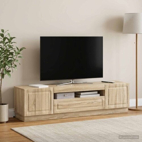 LED TV kabinet Hrast sonoma Konstruirano drvo - Hrast sonoma Cijena