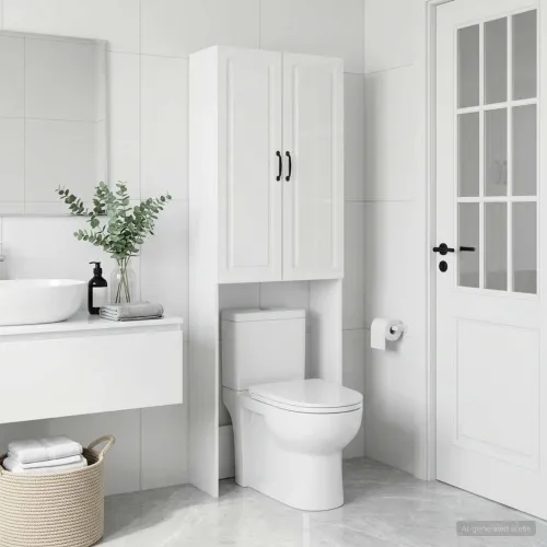Kabinetska WC UTRECHT Bijela visokog sjaja 66 x 25,5 x 190 cm - Bijela visokog sjaja Cijena
