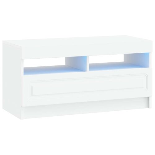 LED TV kabinet Bijela Konstruirano drvo - Bijela Cijena