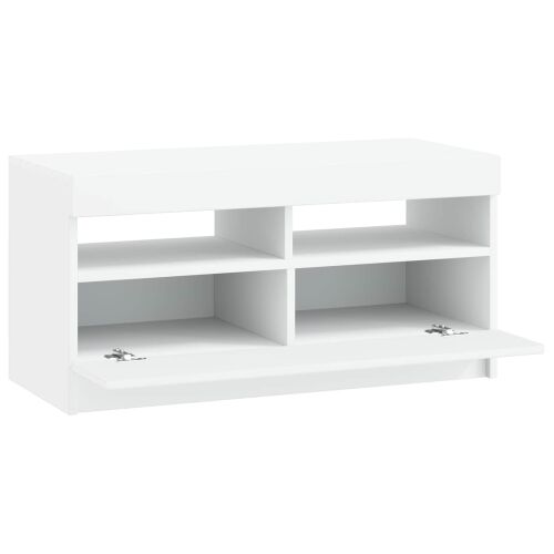 LED TV kabinet Bijela Konstruirano drvo - Bijela Cijena