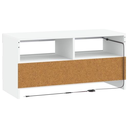 LED TV kabinet Bijela Konstruirano drvo - Bijela Cijena
