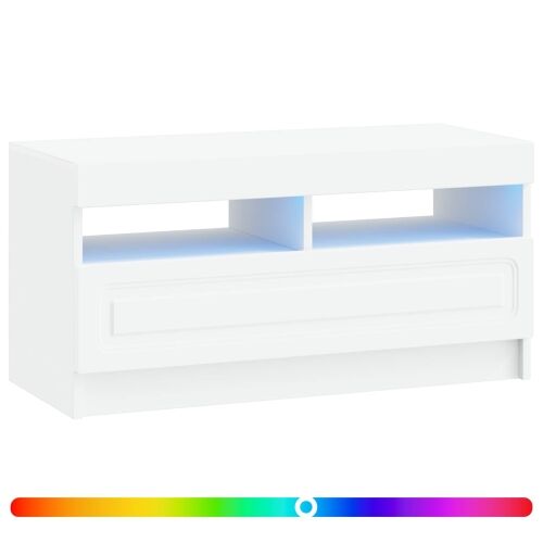 LED TV kabinet Bijela Konstruirano drvo - Bijela Cijena