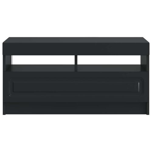 LED TV kabinet Crna Konstruirano drvo - Crna Cijena