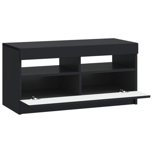 LED TV kabinet Crna Konstruirano drvo - Crna Cijena