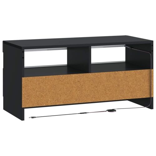 LED TV kabinet Crna Konstruirano drvo - Crna Cijena