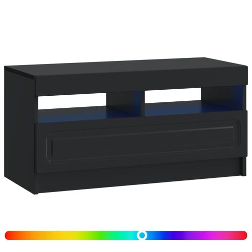 LED TV kabinet Crna Konstruirano drvo - Crna Cijena