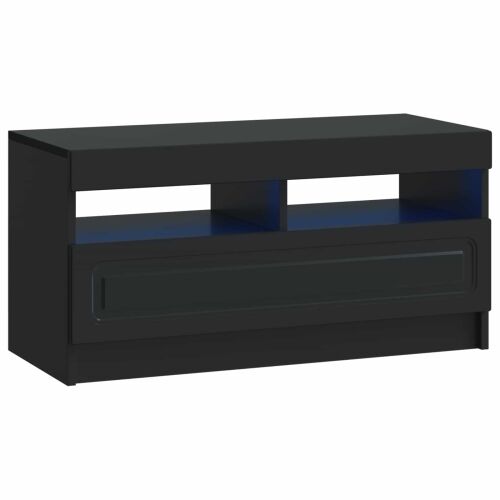 LED TV kabinet Crna Konstruirano drvo - Crna Cijena