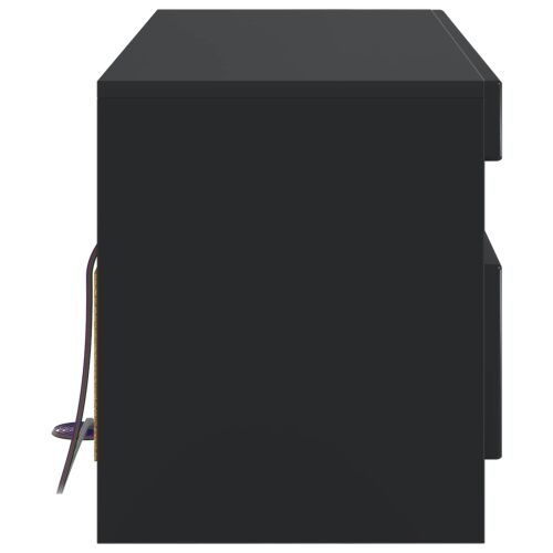 LED TV kabinet Crna Konstruirano drvo - Crna Cijena