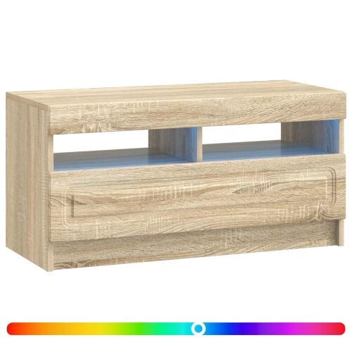 LED TV kabinet Hrast sonoma Konstruirano drvo - Hrast sonoma Cijena