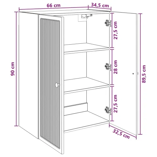 Ormar za montažu na zid Hrast sonoma 66 x 34,5 x 90 cm - Hrast sonoma 66 x 34,5 x 90 cm Cijena
