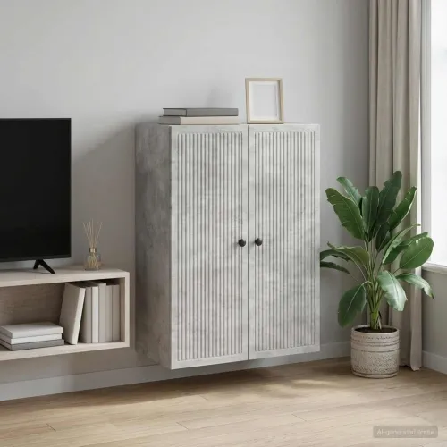 Ormar za montažu na zid Betonska siva 66 x 34,5 x 90 cm - Betonska siva 66 x 34,5 x 90 cm Cijena