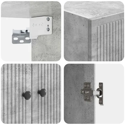 Ormar za montažu na zid Betonska siva 66 x 34,5 x 90 cm - Betonska siva 66 x 34,5 x 90 cm Cijena