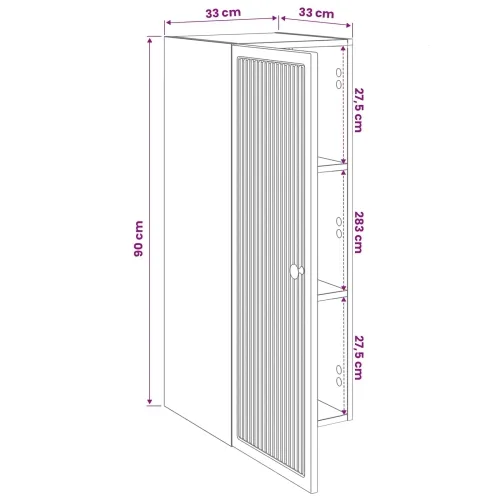 Ormar za montažu na zid Bijela 33 x 34,5 x 90 cm - Bijela 33 x 34,5 x 90 cm Cijena