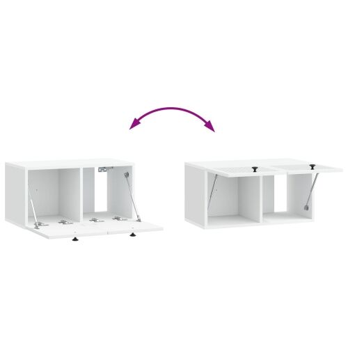 TV ormar za zid Bijela 59,5 x 31 x 30 cm Konstruirano drvo - Bijela 59,5 x 31 x 30 cm Cijena