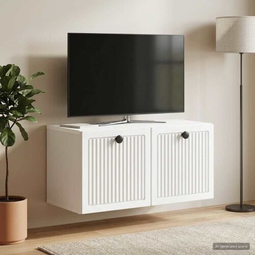 TV ormar za zid Bijela 59,5 x 31 x 30 cm Konstruirano drvo - Bijela 59,5 x 31 x 30 cm Cijena