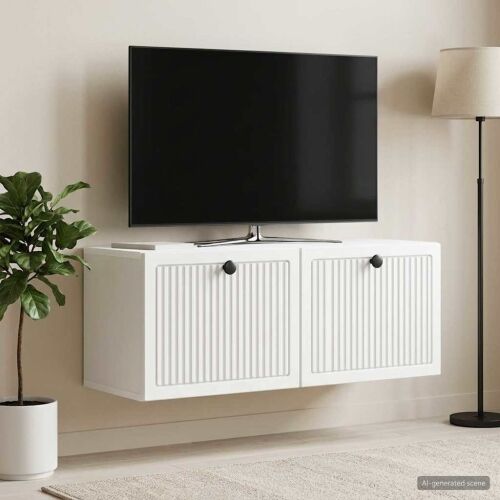TV ormar za zid Bijela 78,5 x 31 x 30 cm Konstruirano drvo - Bijela 78,5 x 31 x 30 cm Cijena