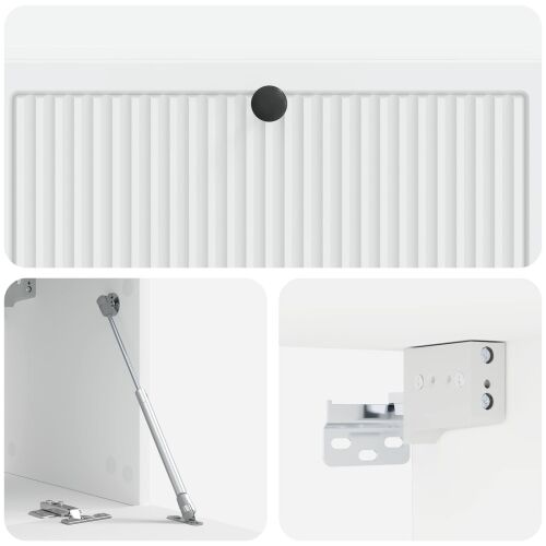 TV ormar za zid Zidne Bijela 98 x 31 x 30 cm Konstruirano drvo - Bijela 98 x 31 x 30 cm Cijena