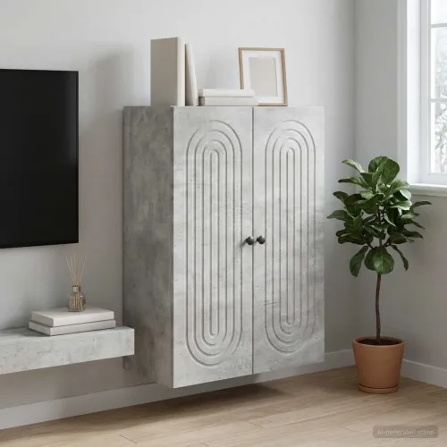 Ormar za montažu na zid Betonska siva 66 x 34,5 x 90 cm - Betonska siva 66 x 34,5 x 90 cm Cijena