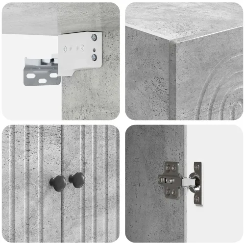 Ormar za montažu na zid Betonska siva 66 x 34,5 x 90 cm - Betonska siva 66 x 34,5 x 90 cm Cijena