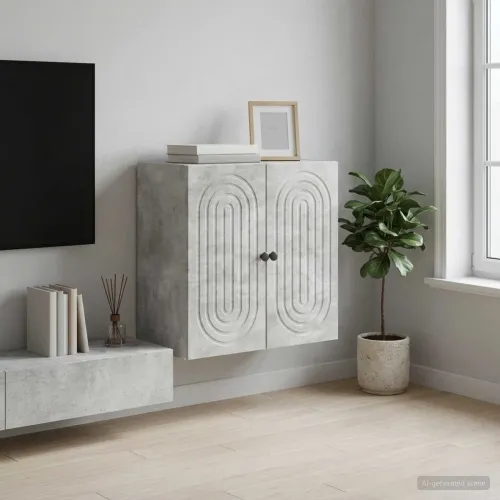 Ormar za montažu na zid Betonska siva 59 x 31 x 60 cm - Betonska siva 59 x 31 x 60 cm Cijena