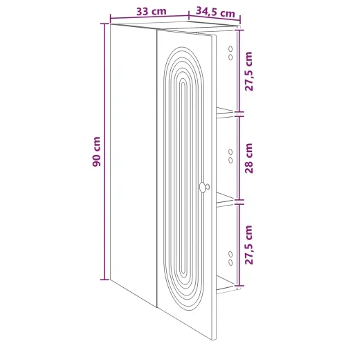 Ormar za montažu na zid Staro drvo 33 x 34,5 x 90 cm - Staro drvo 33 x 34,5 x 90 cm Cijena
