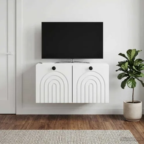 TV ormar za zid Bijela 59,5 x 41 x 30 cm Konstruirano drvo - Bijela 59,5 x 41 x 30 cm Cijena