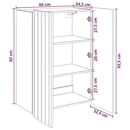 Ormar za montažu na zid Bijela 66 x 34,5 x 92 cm - Bijela 66 x 34,5 x 92 cm Cijena