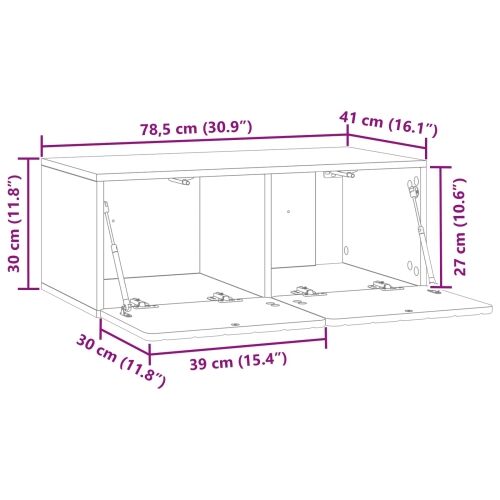 TV ormar za zid 78,5 x 41 x 30 cm Bijela Konstruirano drvo - Bijela 78,5 x 41 x 30 cm Cijena