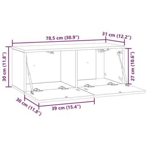 TV ormar za zid 78,5 x 31 x 30 cm Bijela Konstruirano drvo - Bijela 78,5 x 31 x 30 cm Cijena