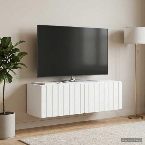 TV ormar za zid 98 x 31 x 30 cm Bijela Konstruirano drvo - Bijela 98 x 31 x 30 cm Cijena