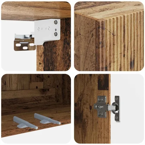 Ormar za montažu na zid 59 x 31 x 60 cm Konstruirano drvo - Staro drvo 59 x 31 x 60 cm Cijena