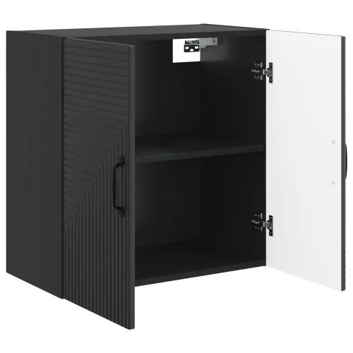 Ormar za montažu na zid Crna 59 x 31 x 60 cm Konstruirano drvo - Crna 59 x 31 x 60 cm Cijena