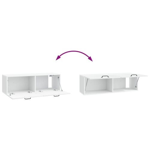 TV ormar za zid Zidne Bijela 98 x 31 x 30 cm Konstruirano drvo - Bijela 98 x 31 cm Cijena