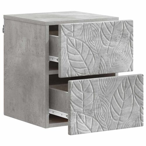 Noćni ormarić za montažu na zid Betonska siva 34,5 x 33 x 40 cm - Beton siva 1 Cijena
