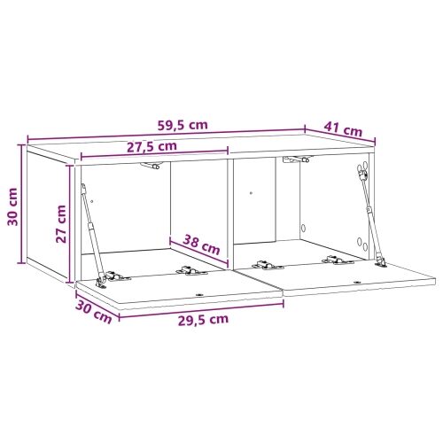 TV ormar za zid 59,5 x 41 x 30 cm Hrast sonoma - Hrast sonoma 59,5 x 41 cm Cijena