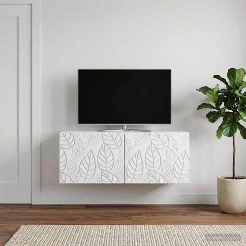 TV ormar za zid 78,5 x 41 x 30 cm Bijela Konstruirano drvo - Bijela 78,5 x 41 cm Cijena